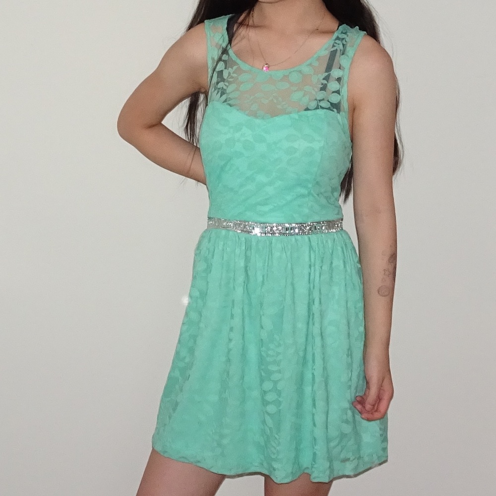 Lace Sparkly Sequin Strapless Homecoming Dress